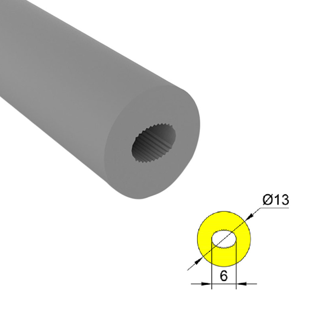 Round Silicone LED Strip Channel Diffuser For 4mm LED Strip 360° Round Emitting Φ13mm